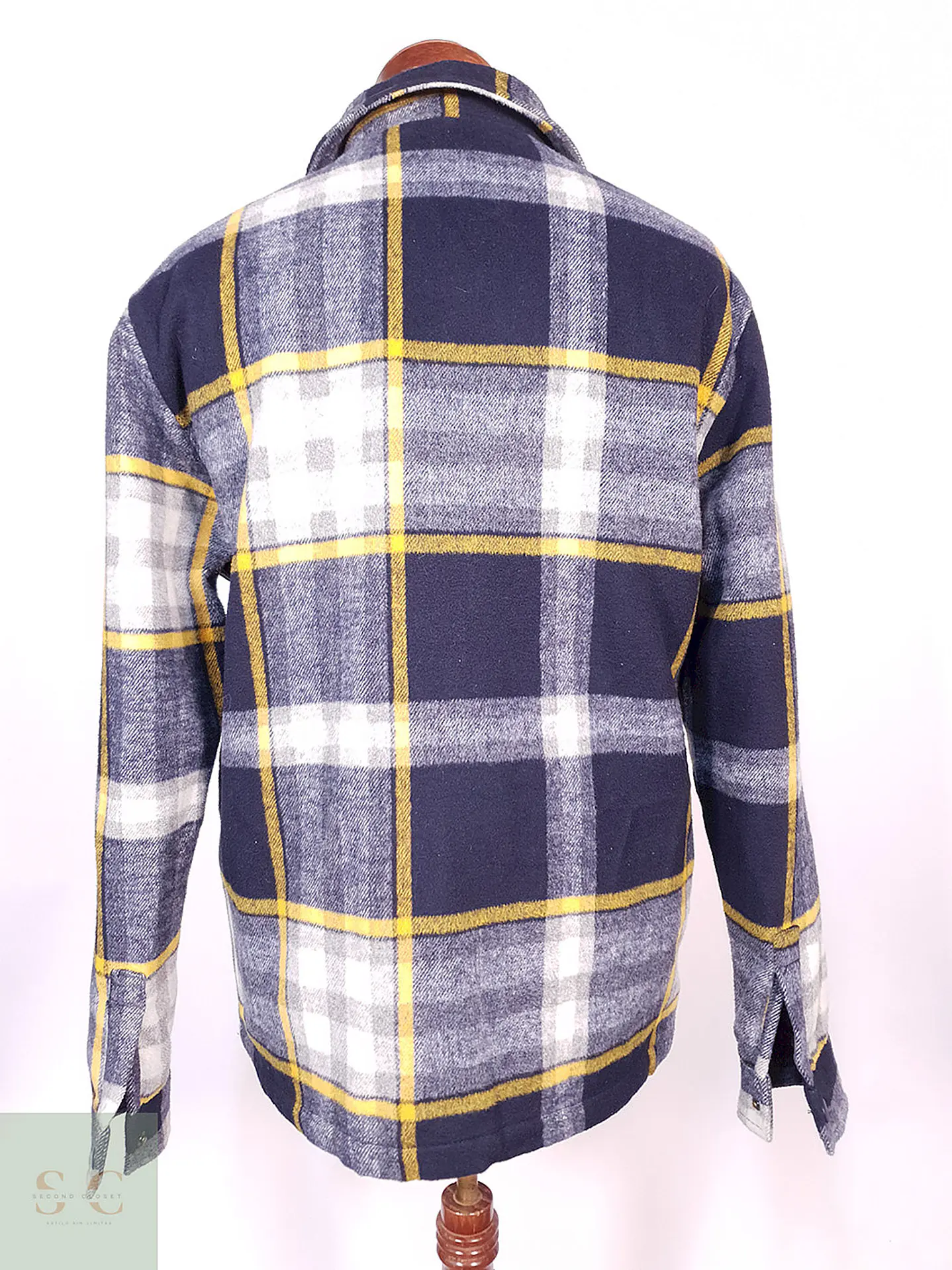Abrigo Chaqueta Clockhouse Multicolor Lana Talla L 12