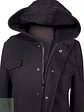 Abrigo Chaqueta Negra con Gorro 50% Lana Talla S - Miniatura 7