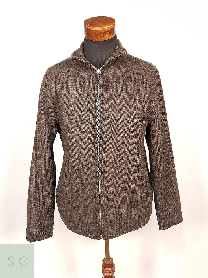 Abrigo Gap Chaqueta Café Tweed 70% Lana Talla M 1