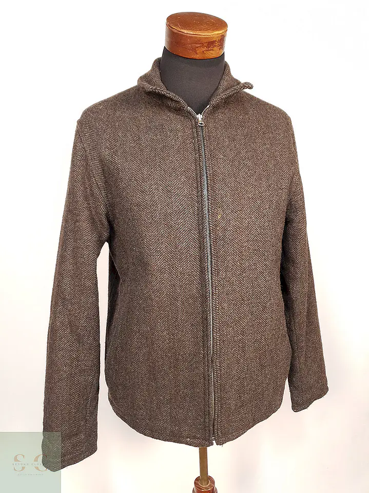 Abrigo Gap Chaqueta Café Tweed 70% Lana Talla M 2