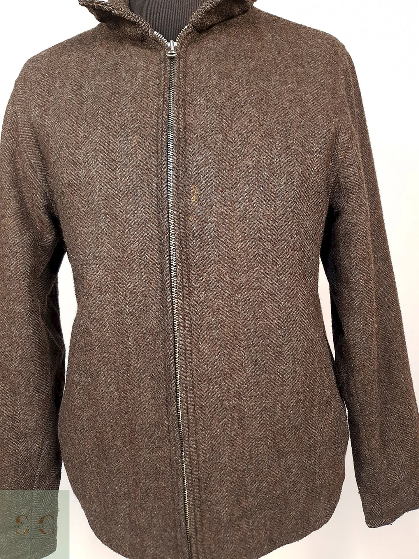 Abrigo Gap Chaqueta Café Tweed 70% Lana Talla M 4
