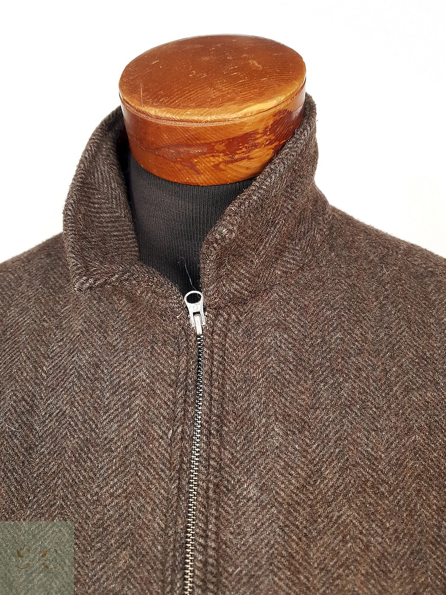 Abrigo Gap Chaqueta Café Tweed 70% Lana Talla M 6