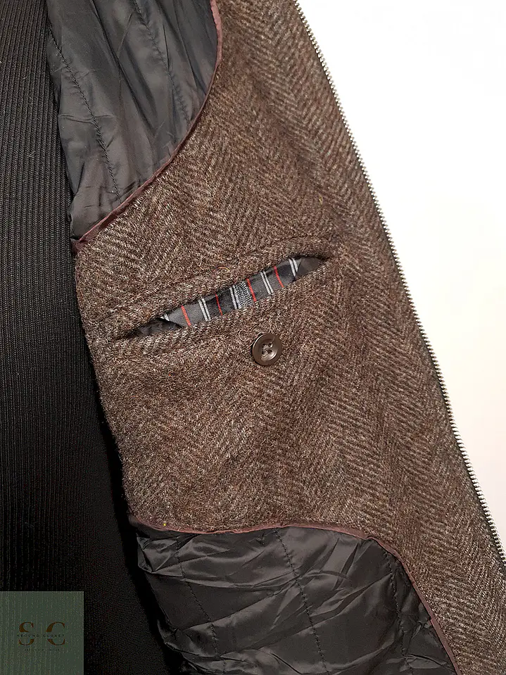 Abrigo Gap Chaqueta Café Tweed 70% Lana Talla M 9