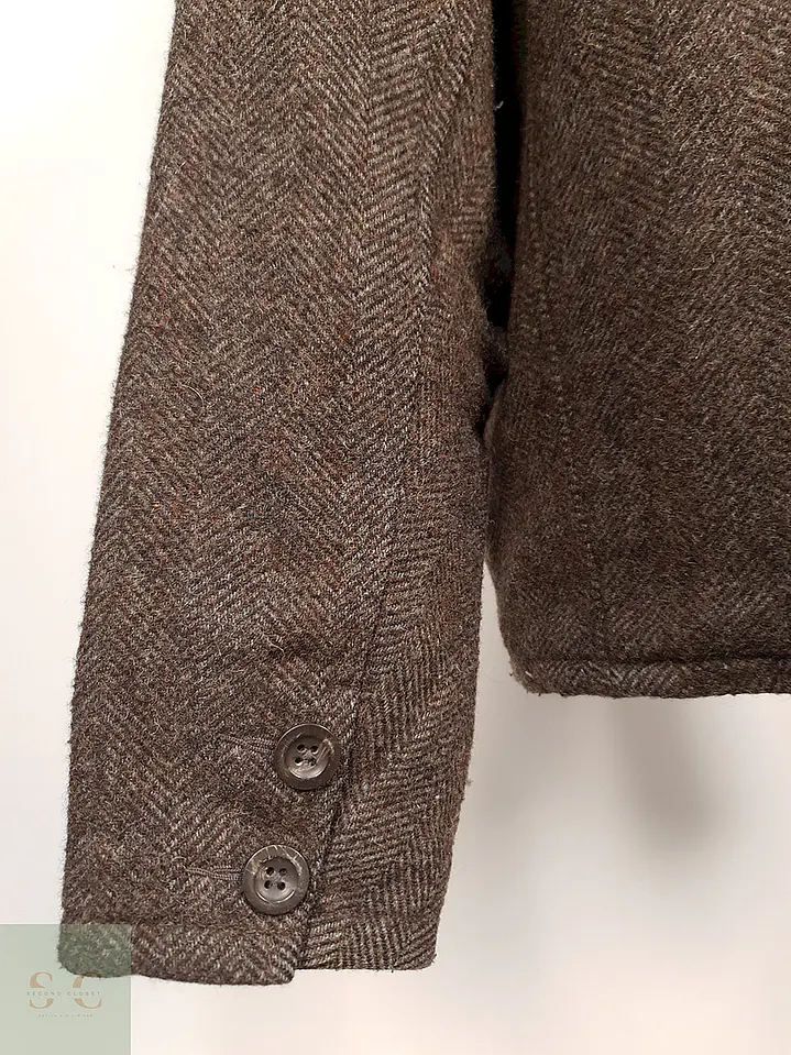 Abrigo Gap Chaqueta Café Tweed 70% Lana Talla M 13