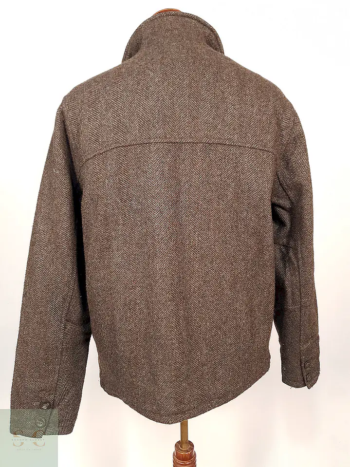 Abrigo Gap Chaqueta Café Tweed 70% Lana Talla M 14