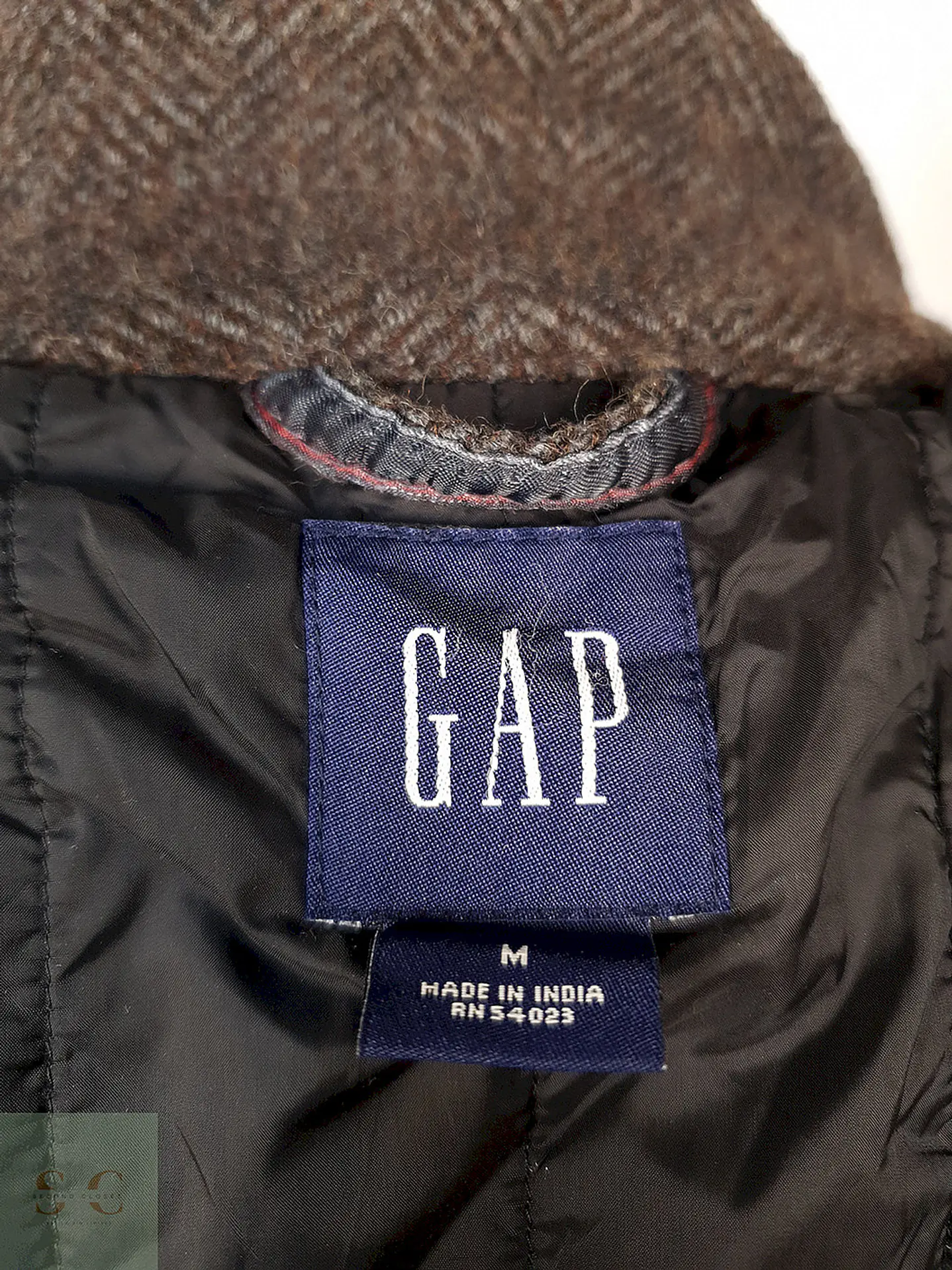 Abrigo Gap Chaqueta Café Tweed 70% Lana Talla M 15