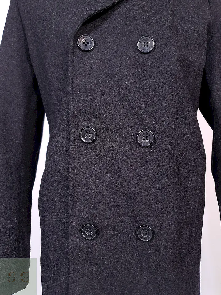 Abrigo Marinero Kenneth Cole Plomo 45% Lana Talla M 4
