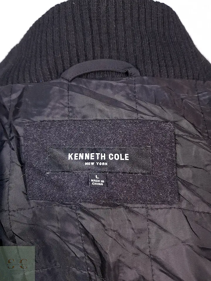 Abrigo Marinero Kenneth Cole Plomo 45% Lana Talla M 12