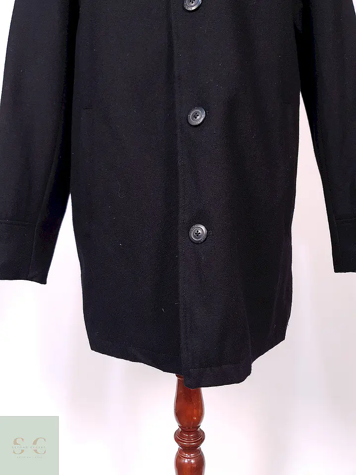 Abrigo Black Rivet Negro 60% Lana Talla XL 3