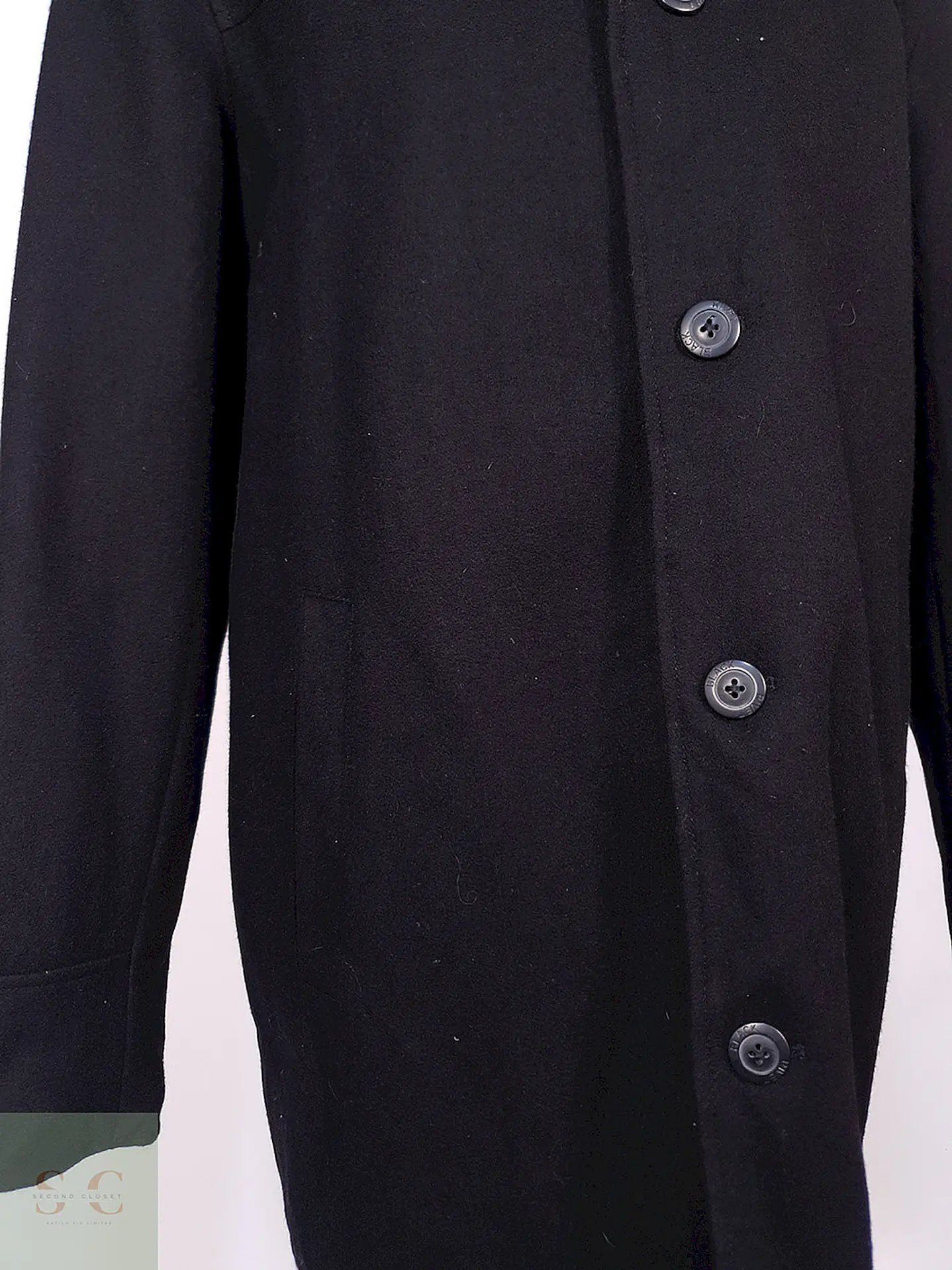 Abrigo Black Rivet Negro 60% Lana Talla XL 4