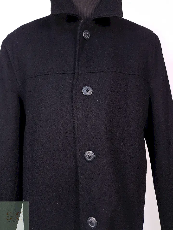 Abrigo Black Rivet Negro 60% Lana Talla XL 5