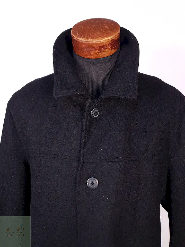 Abrigo Black Rivet Negro 60% Lana Talla XL 6