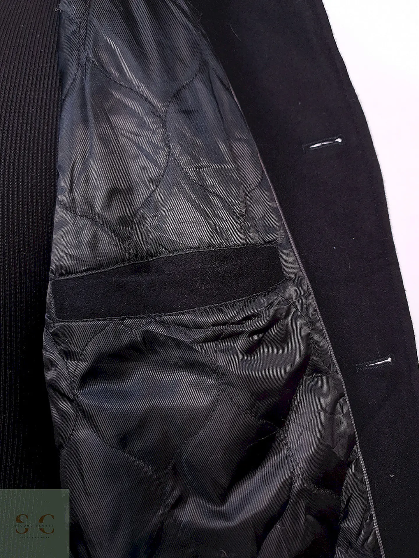 Abrigo Black Rivet Negro 60% Lana Talla XL 8