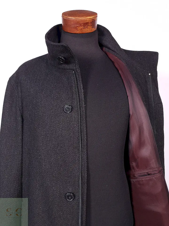 Abrigo Bugatti Plomo Lana Virgen Cashmere Talla XXL 9