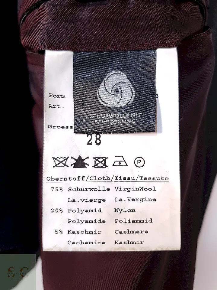Abrigo Bugatti Plomo Lana Virgen Cashmere Talla XXL 10