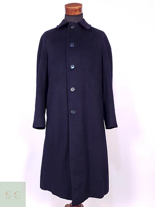 Abrigo largo Élite Venezia Ramcy Azul 100% Lana y Cashmere Talla ML