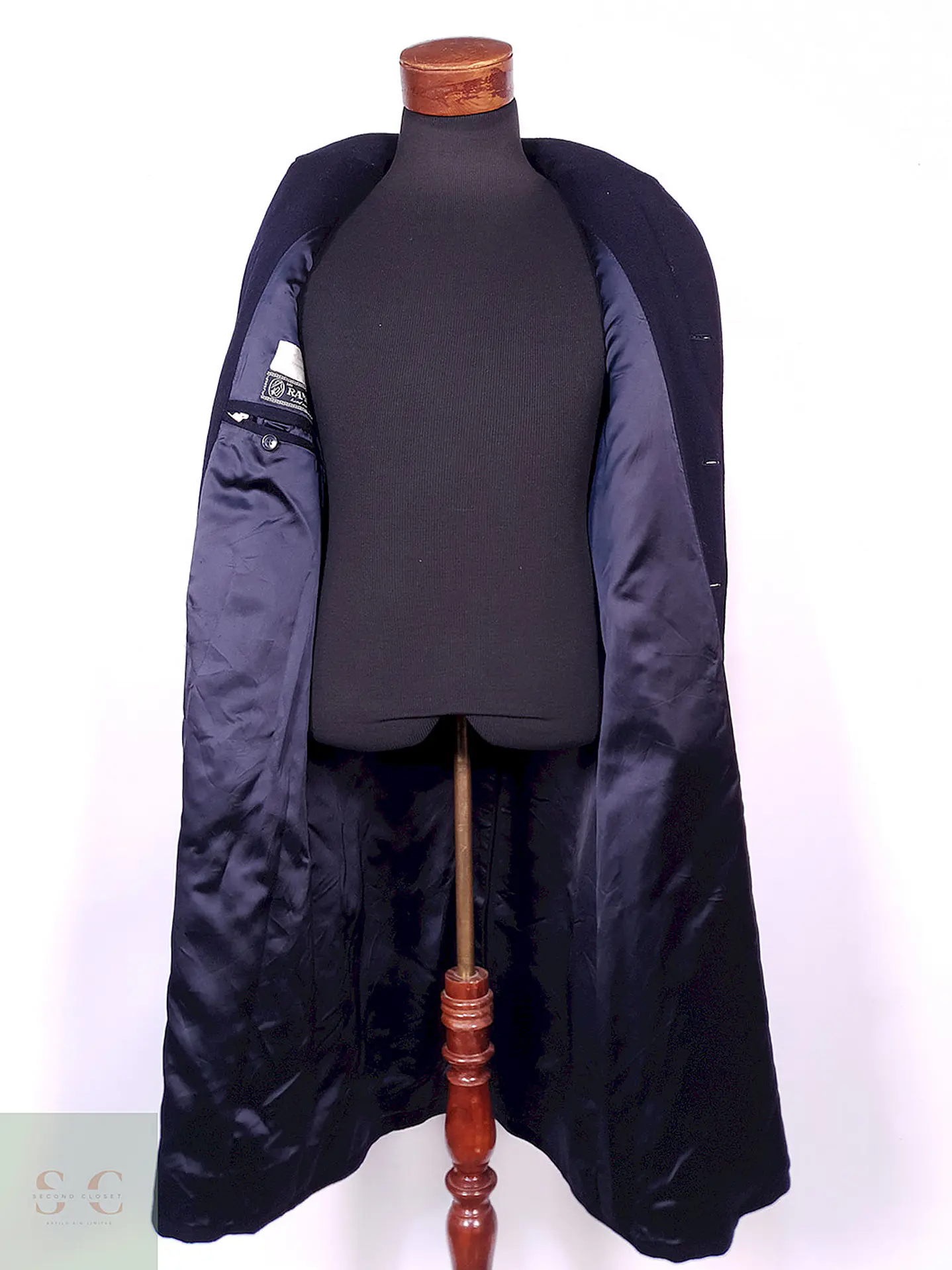 Abrigo Élite Venezia Ramcy Azul Lana Cashmere Talla ML 12