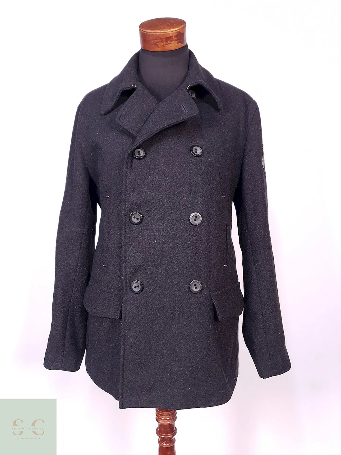 Abrigo Marinero MC Gregor Plomo 75% Lana Talla LXL 1