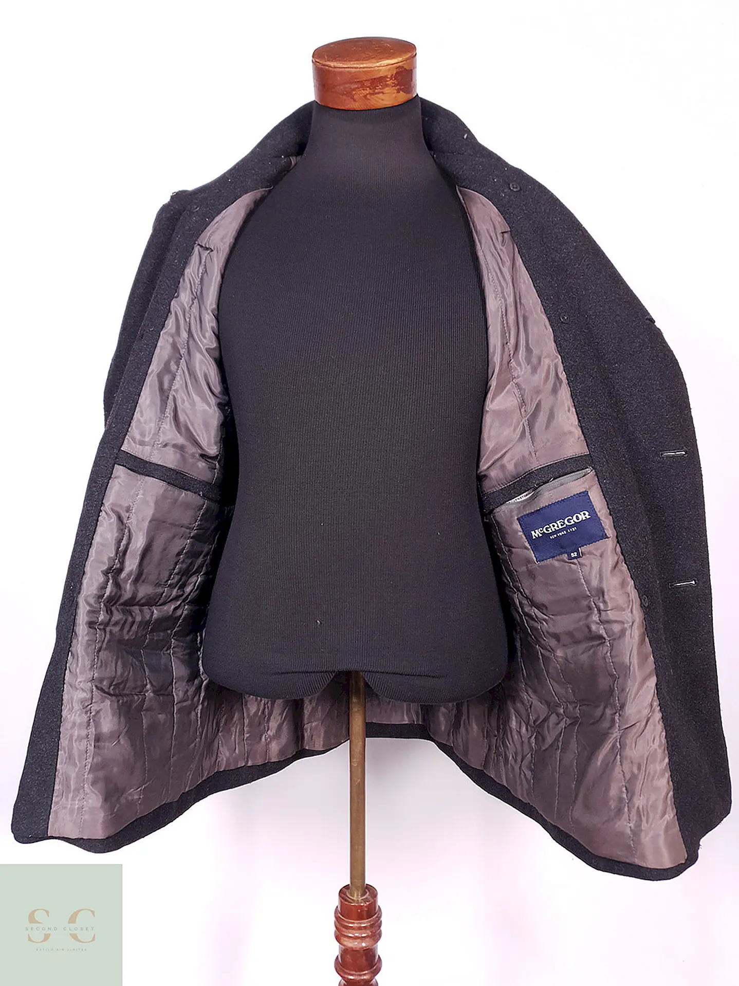 Abrigo Marinero MC Gregor Plomo 75% Lana Talla LXL 14