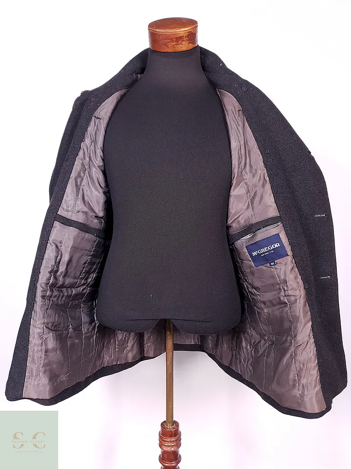 Abrigo Marinero MC Gregor Plomo 75% Lana Talla LXL 14