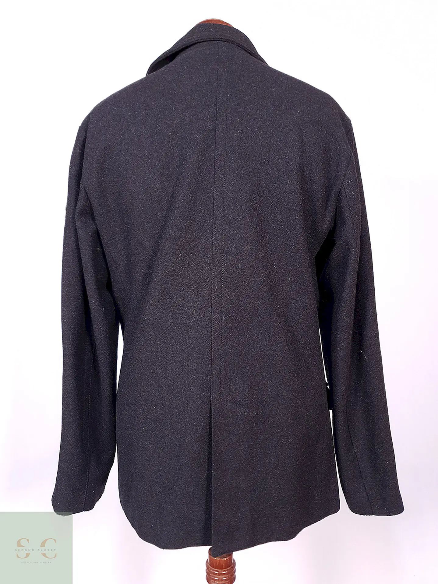 Abrigo Marinero MC Gregor Plomo 75% Lana Talla LXL 15