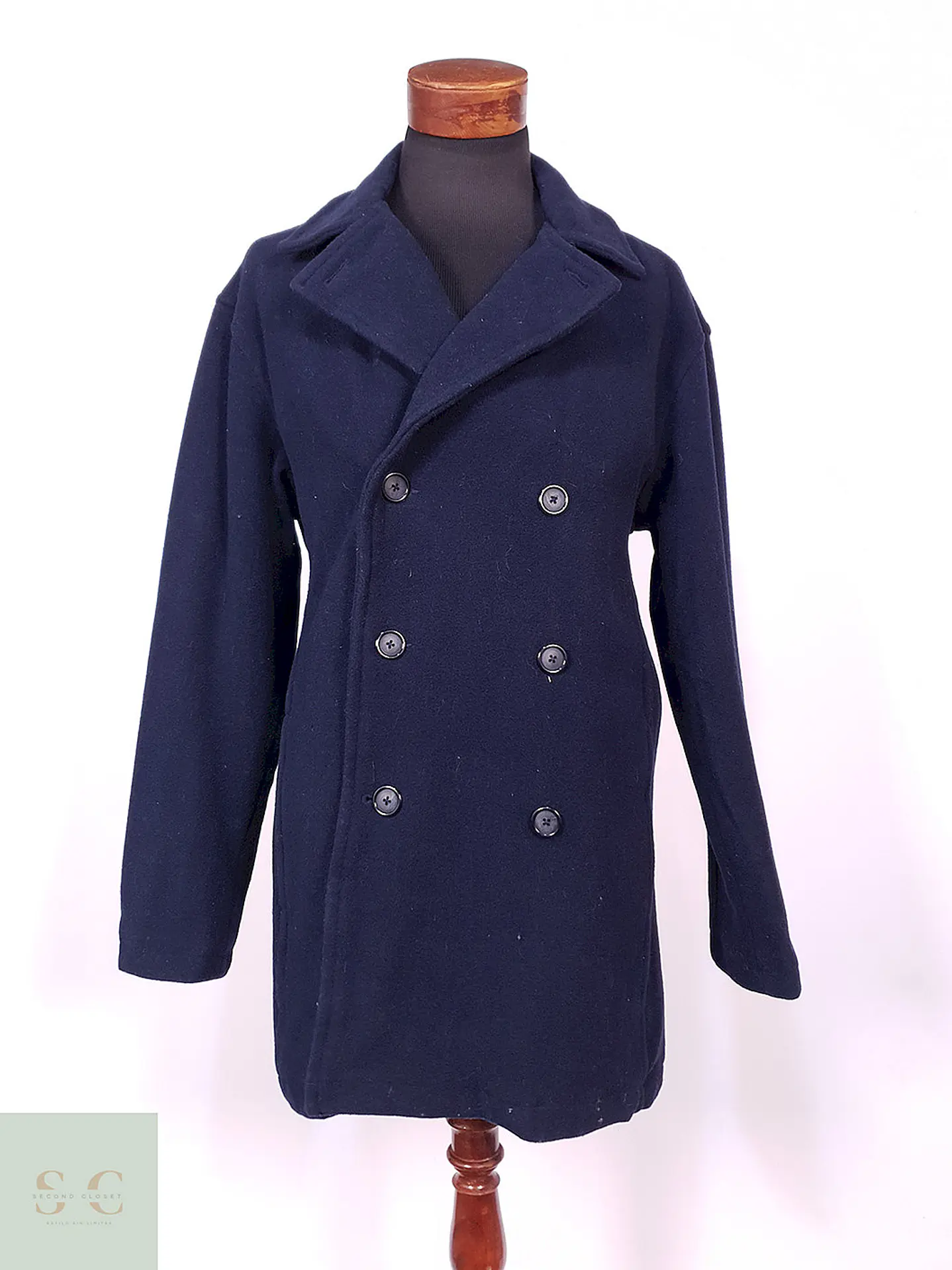 Abrigo Marinero Merona Azul 75% Lana Talla LXL 1