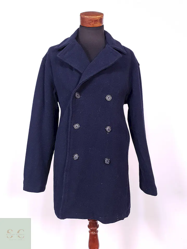 Abrigo Marinero Merona Azul 75% Lana Talla LXL 1