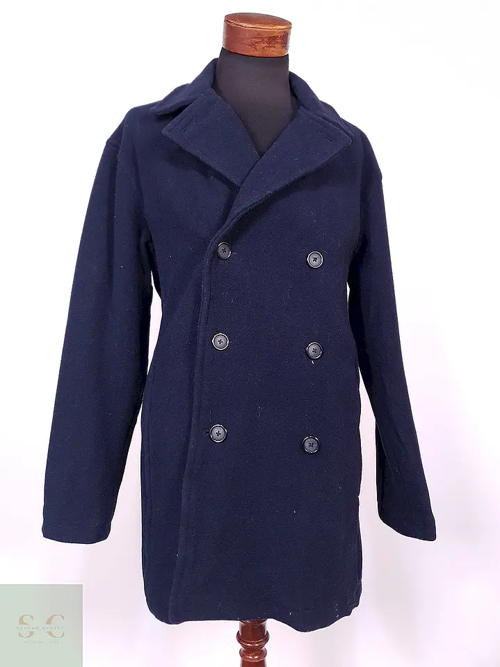 Abrigo Marinero Merona Azul 75% Lana Talla LXL 2
