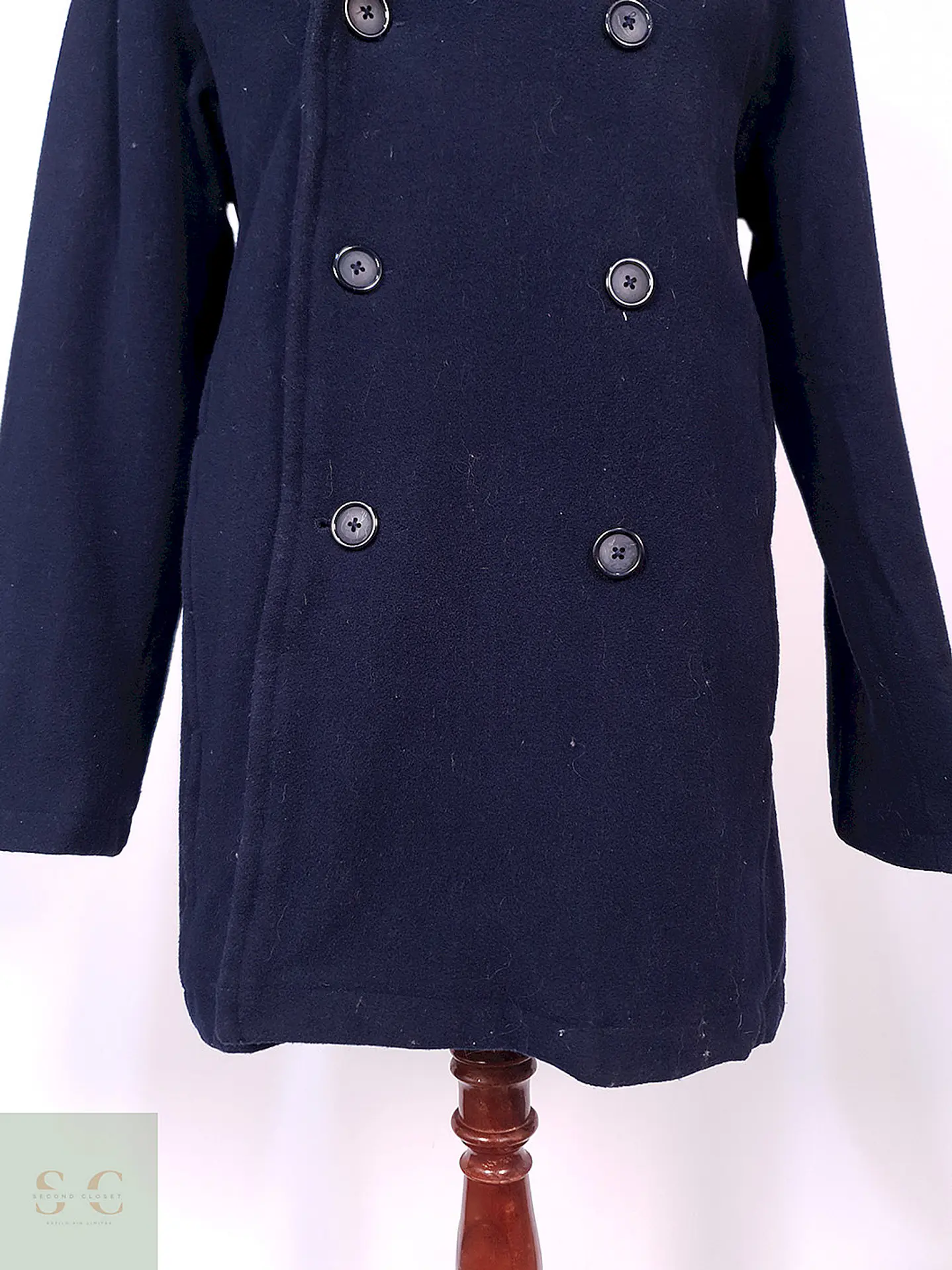 Abrigo Marinero Merona Azul 75% Lana Talla LXL 3