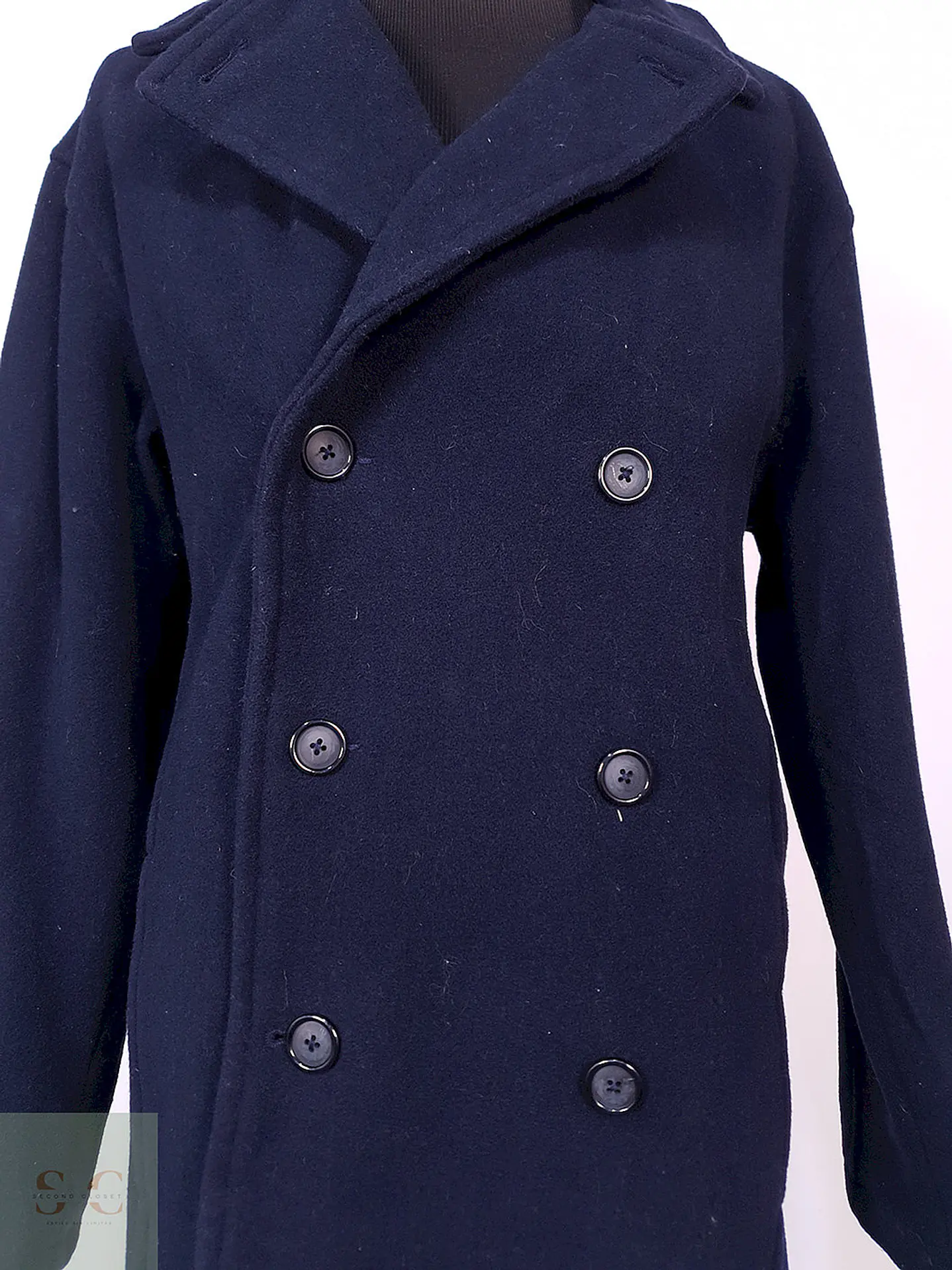 Abrigo Marinero Merona Azul 75% Lana Talla LXL 4
