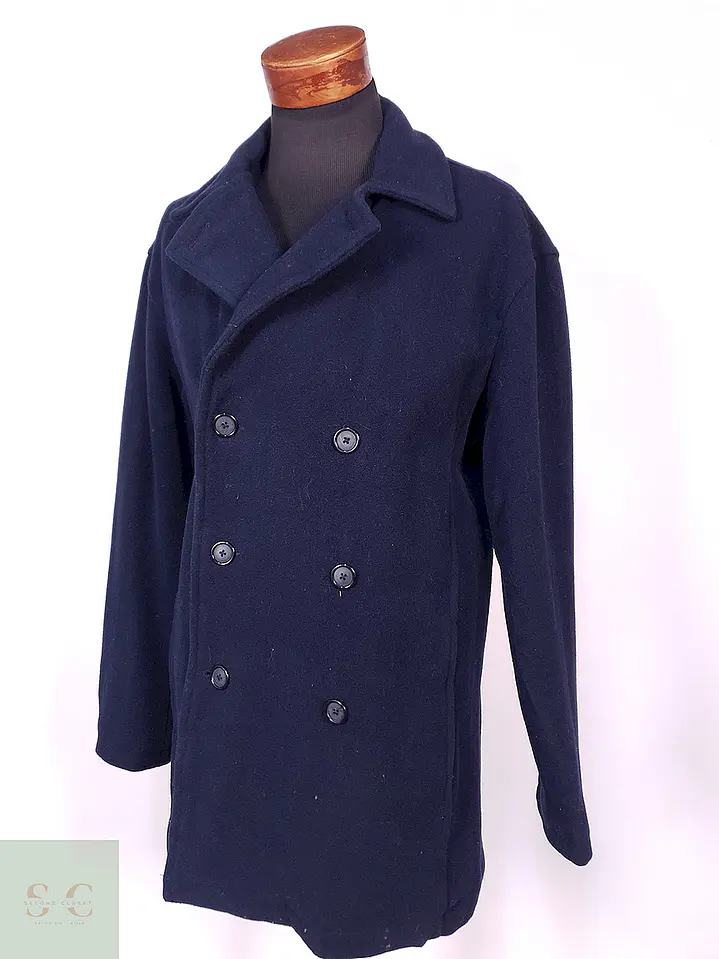 Abrigo Marinero Merona Azul 75% Lana Talla LXL 6