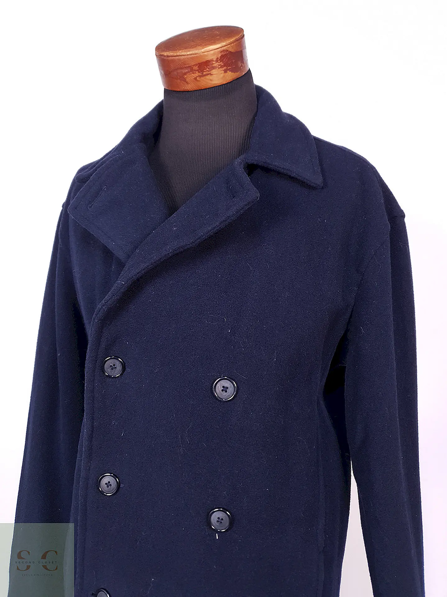 Abrigo Marinero Merona Azul 75% Lana Talla LXL 7