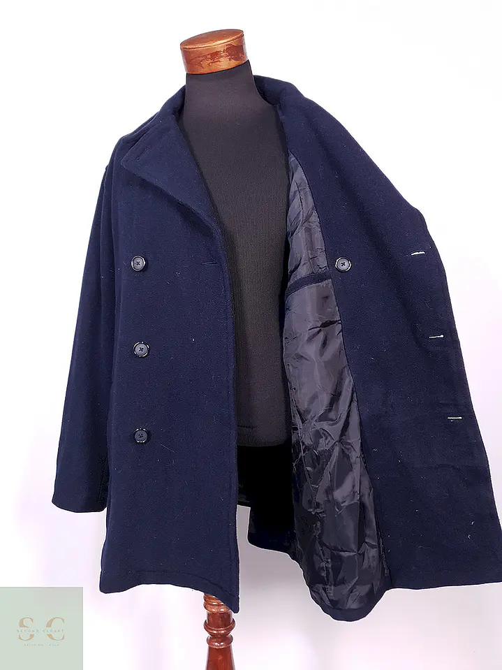 Abrigo Marinero Merona Azul 75% Lana Talla LXL 8