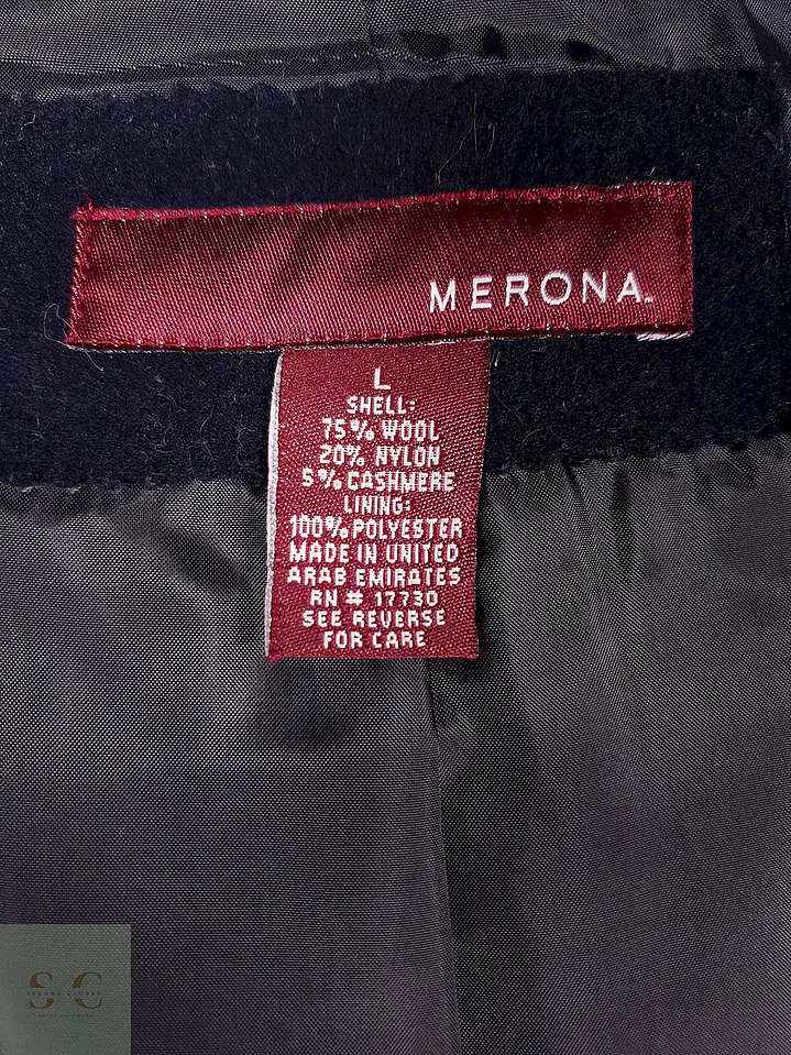 Abrigo Marinero Merona Azul 75% Lana Talla LXL 9