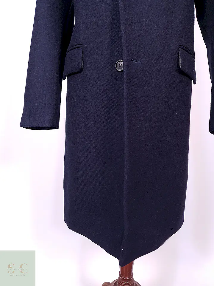 Abrigo Largo Azul Zara Man Talla L 2