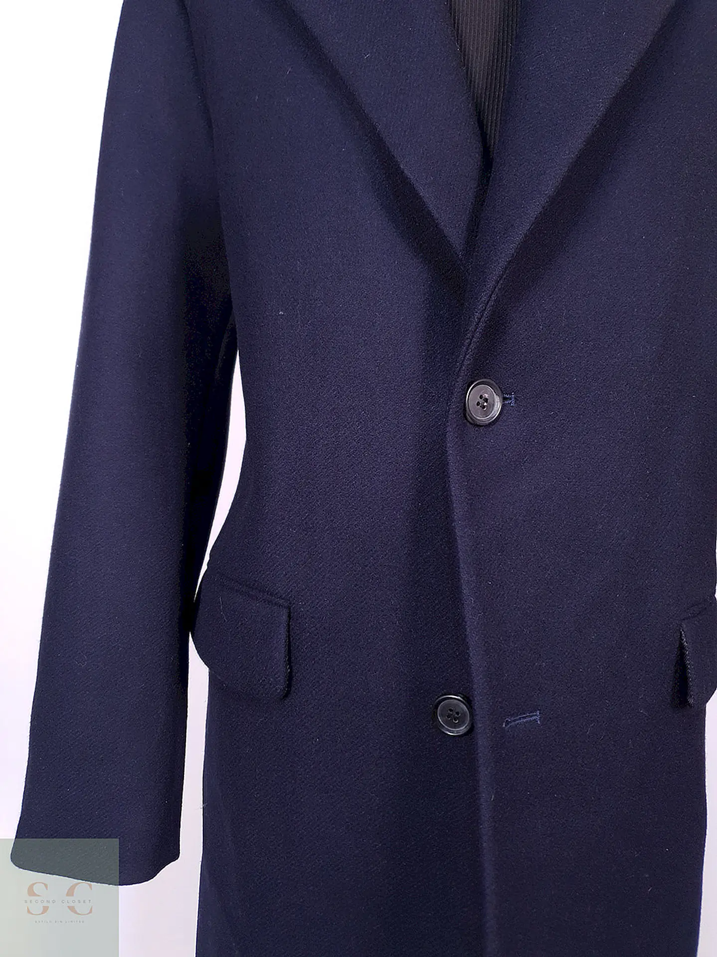 Abrigo Largo Azul Zara Man Talla L 3
