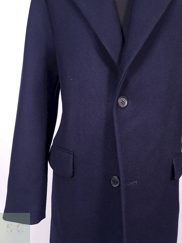 Abrigo Largo Azul Zara Man Talla L 3