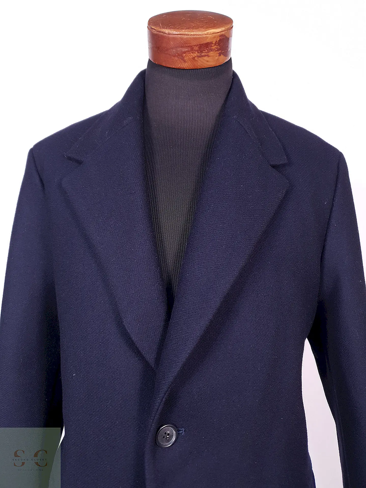 Abrigo Largo Azul Zara Man Talla L 4