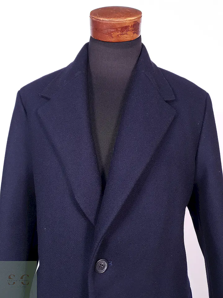 Abrigo Largo Azul Zara Man Talla L 4