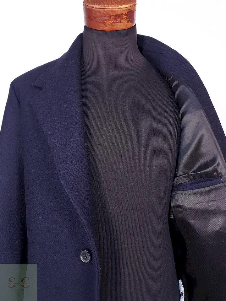 Abrigo Largo Azul Zara Man Talla L 8