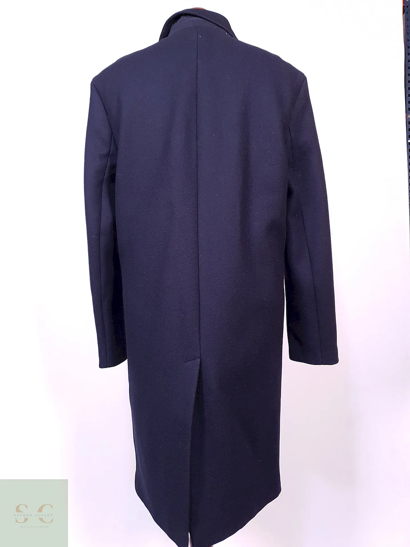 Abrigo Largo Azul Zara Man Talla L 9