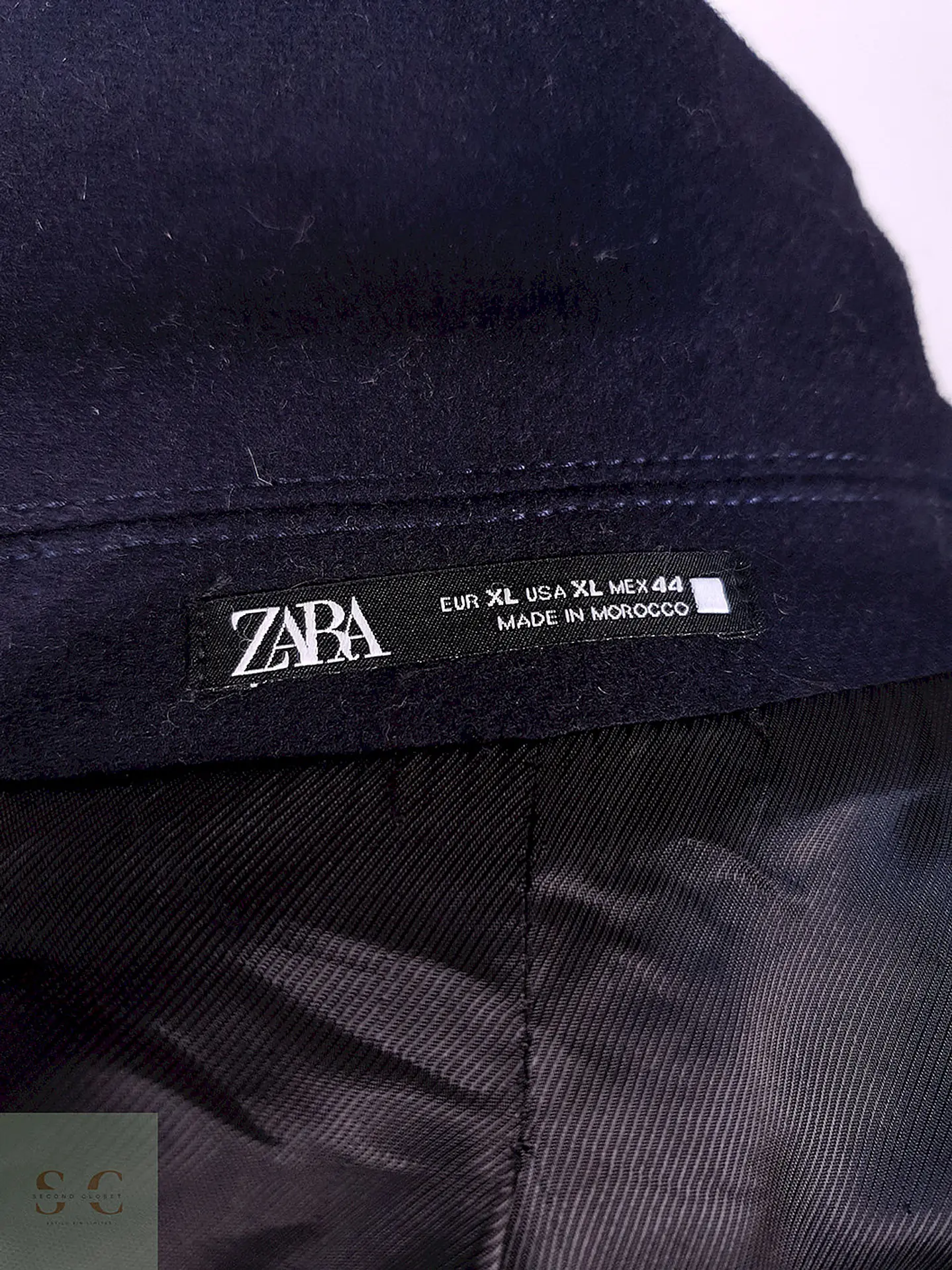Abrigo Largo Azul Zara Man Talla L 11