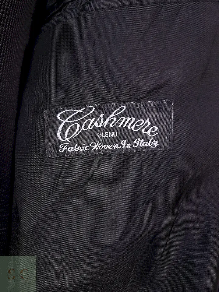 Abrigo Largo Negro Weatherproof Italiano Lana Cashmere Talla XXXL 8
