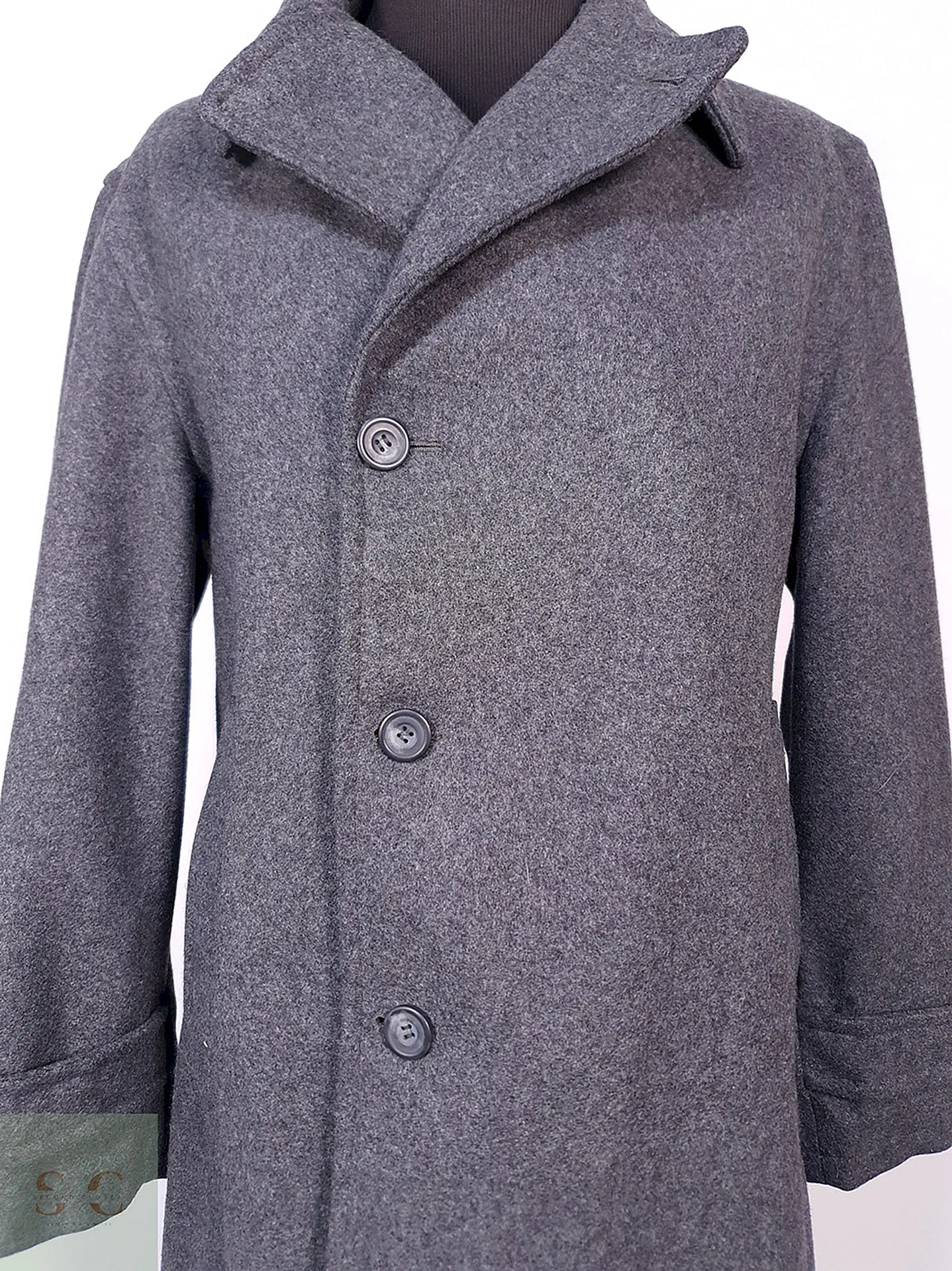 Abrigo Pierre Cardin Gris 100% Lana Italiano Talla L 4