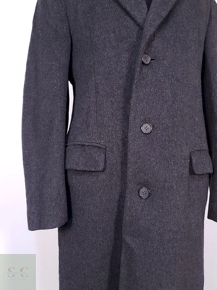 Abrigo Largo Plomo The Original Teller Coat Lana Talla L 3