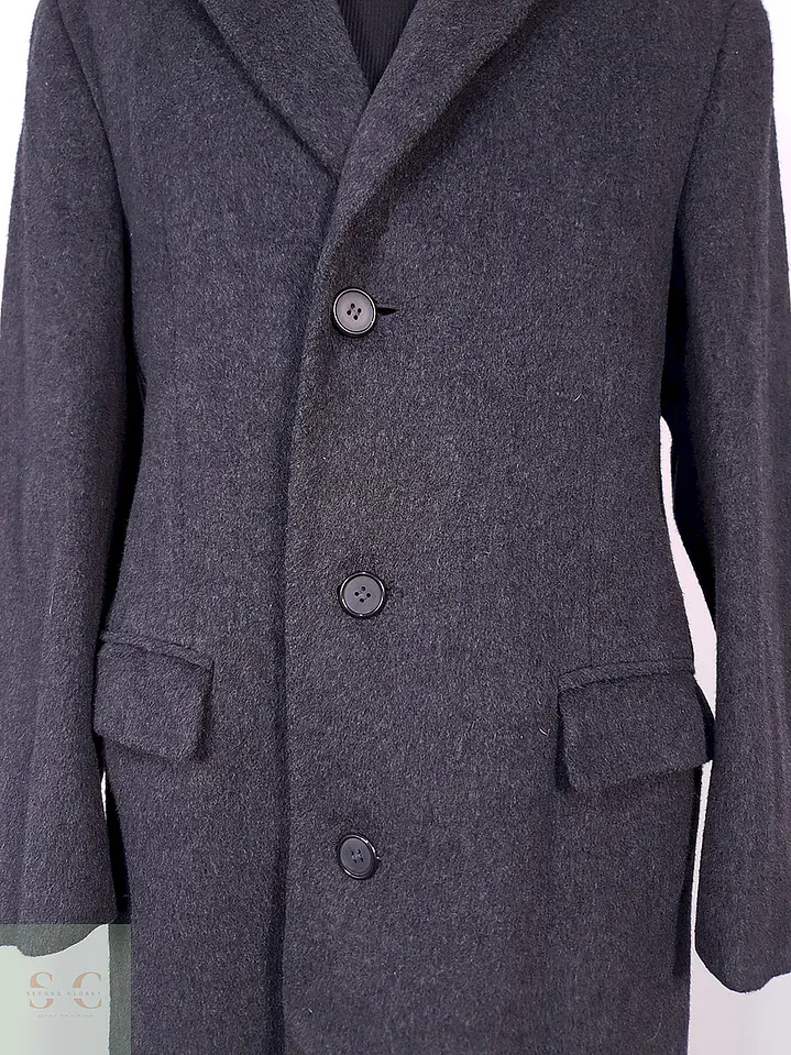 Abrigo Largo Plomo The Original Teller Coat Lana Talla L 4