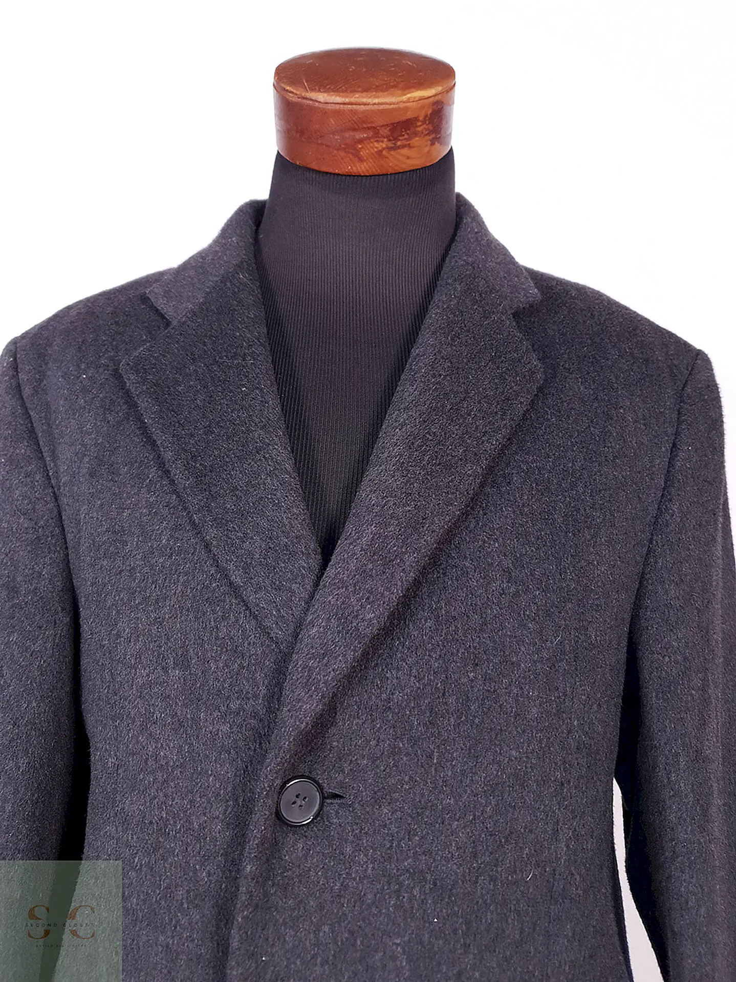 Abrigo Largo Plomo The Original Teller Coat Lana Talla L 5