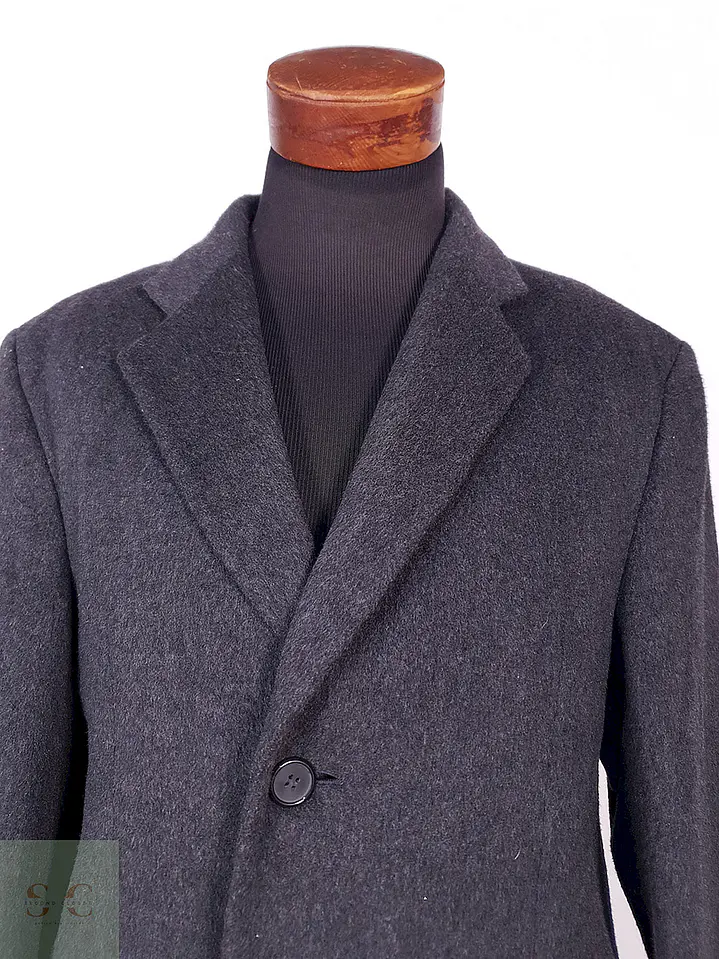 Abrigo Largo Plomo The Original Teller Coat Lana Talla L 5