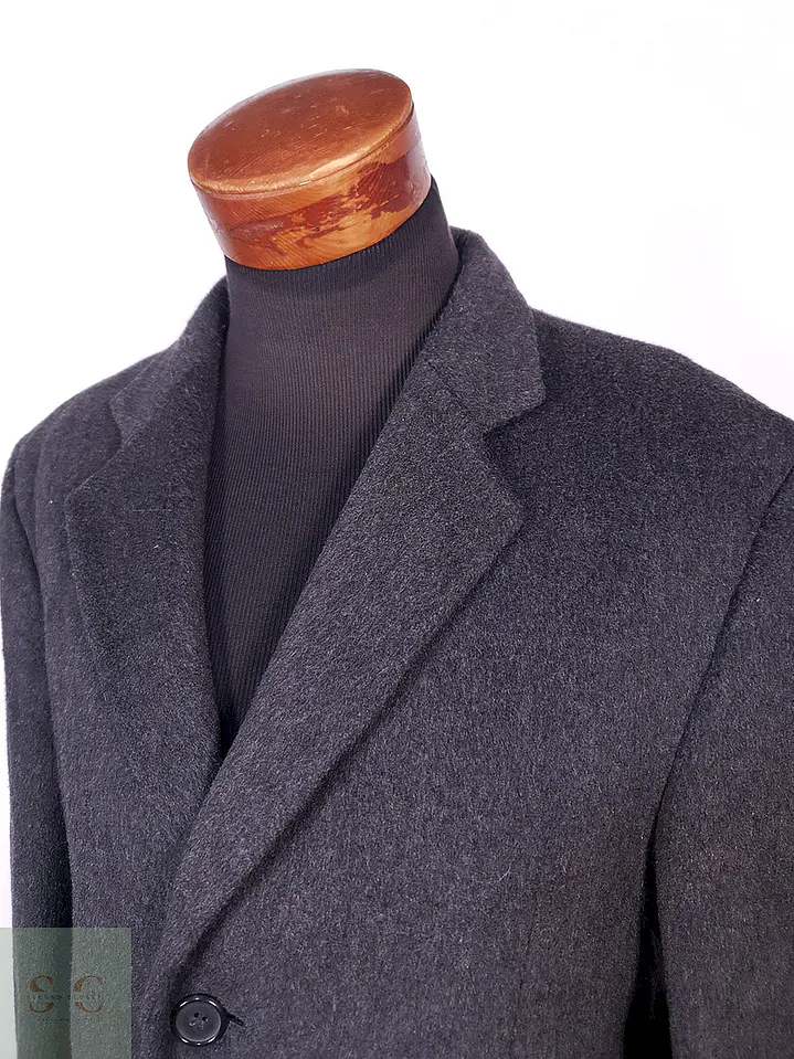 Abrigo Largo Plomo The Original Teller Coat Lana Talla L 6