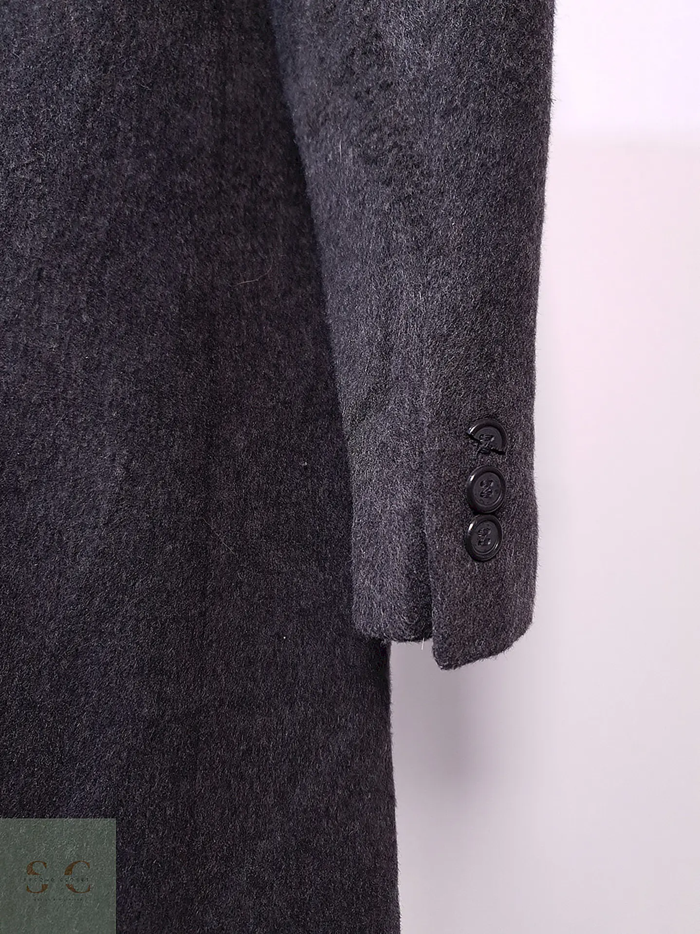 Abrigo Largo Plomo The Original Teller Coat Lana Talla L 17